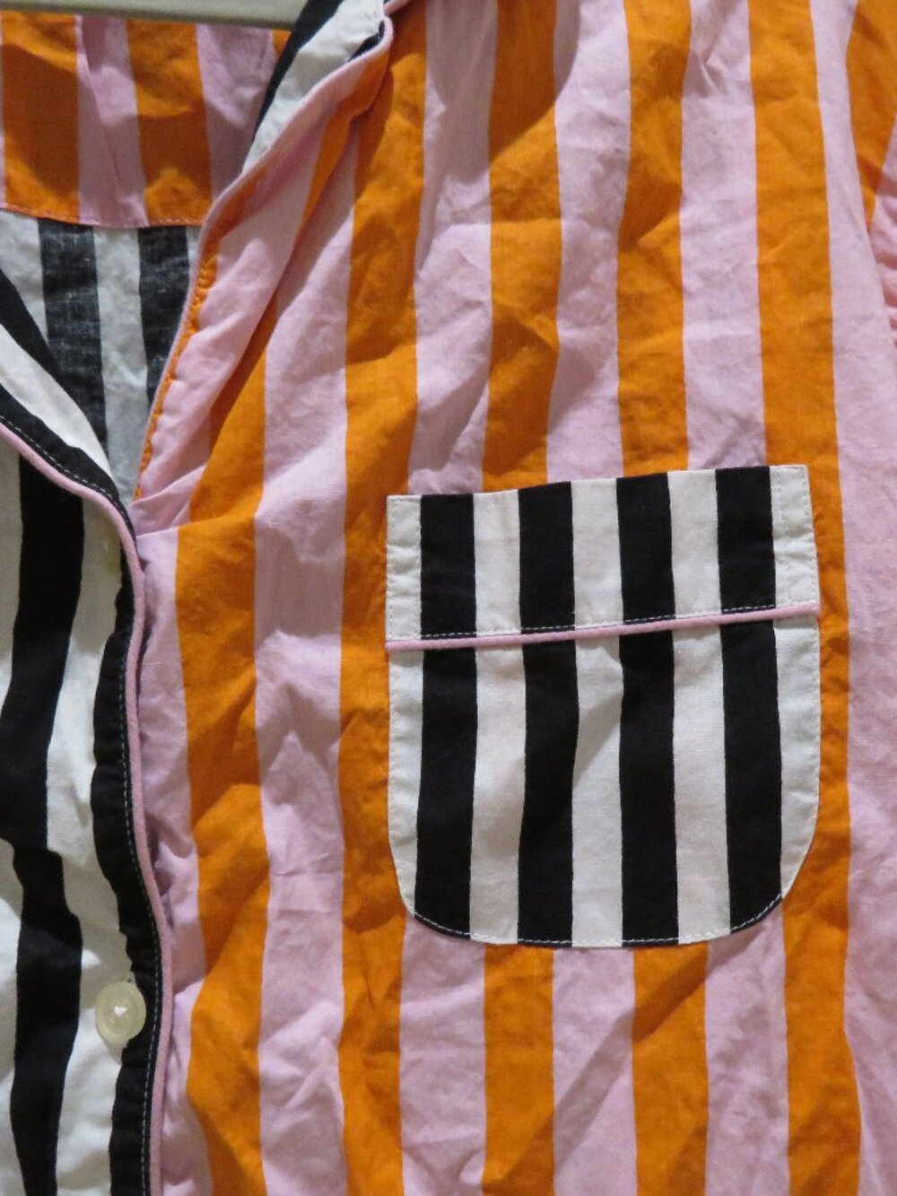 PRINTFRESH Showtime Stripes Colorblock Cotton Pajama Set XL Lounge Quirky - Picture 6 of 13